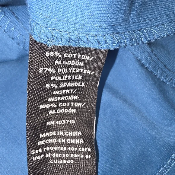 Lifestyle Attitude Blue Button Up Shirt 2X NWT Stretched Utility Top Roll Tab - Picture 8 of 9